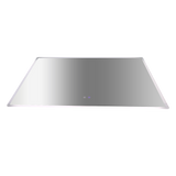 Rectangular Mirror LED Anti-Fog Illuminated Bathroom Living Room - 120x80cm - Top-Down View