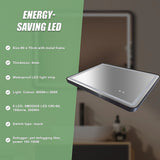 Rectangular Mirror LED Anti-Fog Illuminated Bathroom Living Room - 90x70cm - Extra Image