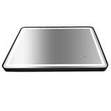 Rectangular Mirror LED Anti-Fog Illuminated Bathroom Living Room - 90x70cm - Close-Up Angle