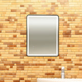 Rectangular Mirror LED Anti-Fog Illuminated Bathroom Living Room - 90x70cm - Rear View