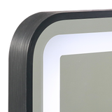Rectangular Mirror LED Anti-Fog Illuminated Bathroom Living Room - 90x70cm - 45-Degree Angle
