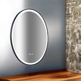 Oval Mirror LED Anti-Fog Illuminated Bathroom Living Room - 45-Degree Angle