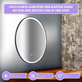 Oval Mirror LED Anti-Fog Illuminated Bathroom Living Room - Extra Image