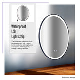 Oval Mirror LED Anti-Fog Illuminated Bathroom Living Room - Extra Image