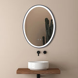 Oval Mirror LED Anti-Fog Illuminated Bathroom Living Room - Front View