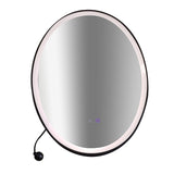 Oval Mirror LED Anti-Fog Illuminated Bathroom Living Room - Rear View