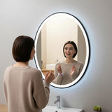 Oval Mirror LED Anti-Fog Illuminated Bathroom Living Room