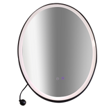 Oval Mirror LED Anti-Fog Illuminated Bathroom Living Room - Top-Down View