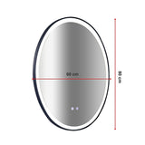 Oval Mirror LED Anti-Fog Illuminated Bathroom Living Room - Extra Image
