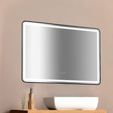 Rectangular Mirror LED Anti-Fog Illuminated Bathroom Living Room - 45-Degree Angle