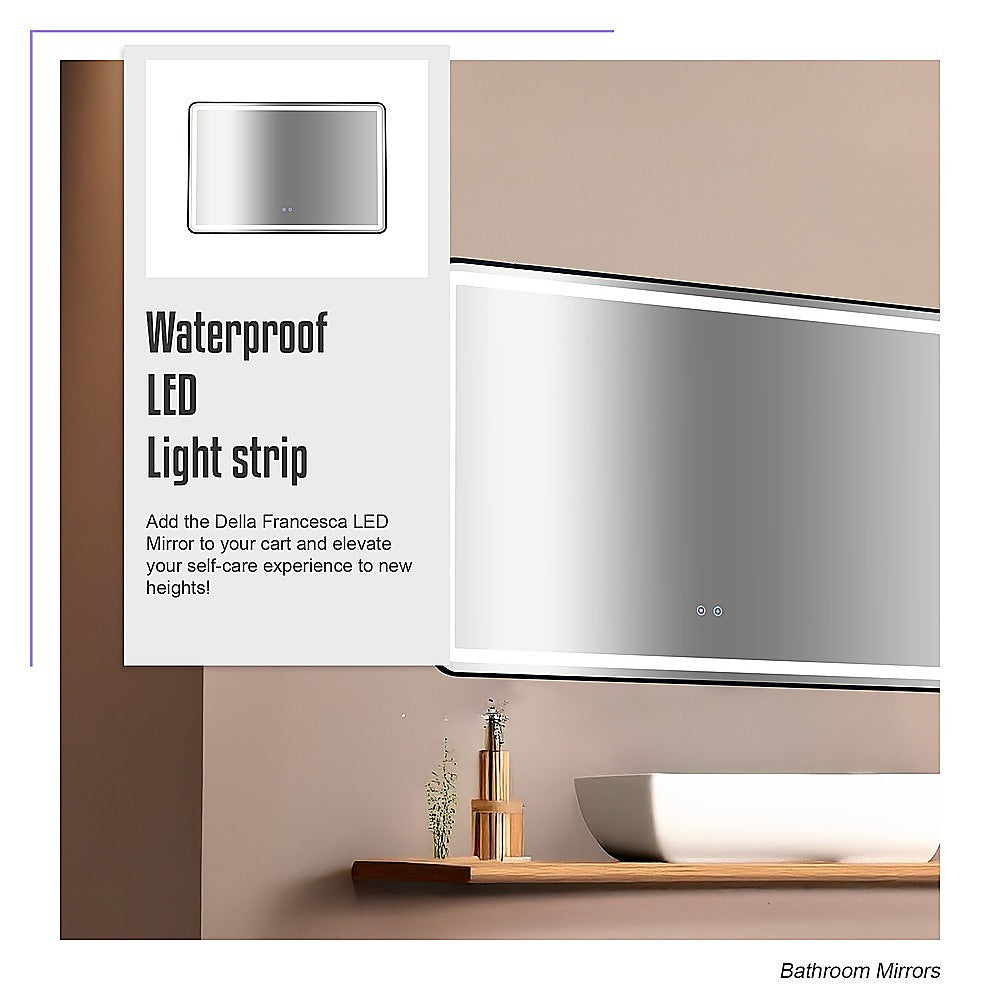 Rectangular Mirror LED Anti-Fog Illuminated Bathroom Living Room
