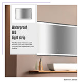 Rectangular Mirror LED Anti-Fog Illuminated Bathroom Living Room - Extra Image