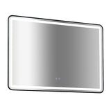Rectangular Mirror LED Anti-Fog Illuminated Bathroom Living Room - Rear View