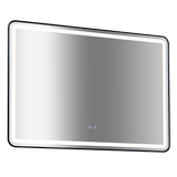 Rectangular Mirror LED Anti-Fog Illuminated Bathroom Living Room - Rear View