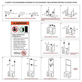 42x165cm Wooden Hall Stand Modern Style Minimalist Home Floor Coat Rack with Drawer - Extra Image