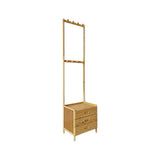 Wooden Hall Stand Floor Coat Rack with Drawer Modern Minimalist Style