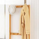 Wooden Hall Stand Floor Coat Rack with Drawer Modern Minimalist Style
