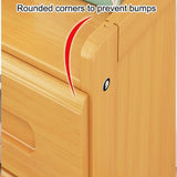 42x165cm Wooden Hall Stand Modern Style Minimalist Home Floor Coat Rack with Drawer - Rear View