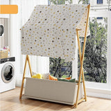 100x155cm Wood Clothes Rail Garment Rack with Freestanding Storage Shelf