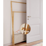 100x155cm Clothes Rail Rack Rack Garment Rack Freestanding Hanger Bedroom Clothing Rack With Lower Storage Shelf - 45-Degree Angle