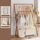 100x155cm Clothes Rail Rack Rack Garment Rack Freestanding Hanger Bedroom Clothing Rack With Lower Storage Shelf - Top-Down View