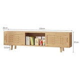 European Style TV Cabinet Entertainment Unit Stand Storage - Low Angle