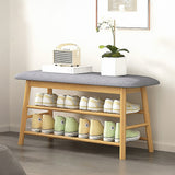 Shoe Stool Storage Rack Cabinet Multifunctional Space Saving - Front View