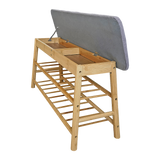 Shoe Stool Storage Rack Cabinet Multifunctional Space Saving - Top-Down View