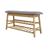 Shoe Stool Storage Rack Cabinet Multifunctional Space Saving - Rear View