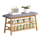 Shoe Stool Storage Rack Cabinet Multifunctional Space Saving - Low Angle