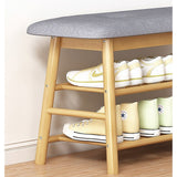 Shoe Stool Storage Rack Cabinet Multifunctional Space Saving - Close-Up Angle