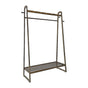 Dark Wood 160x100cm Clothes Rack Slim Stylish Space Saving