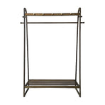 Dark Wood 160x100cm Clothes Rack Slim Stylish Space Saving