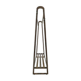 Dark Wood 160x100cm Clothes Rack Slim Stylish Space Saving