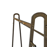 Dark Wood 160x100cm Clothes Rack Slim Stylish Space Saving