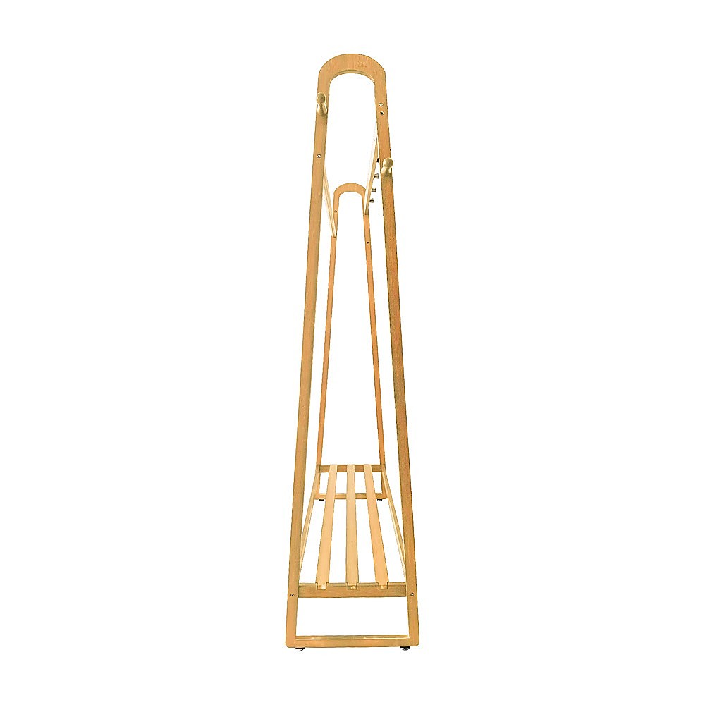 Wood 160x100cm Clothes Rack Slim Stylish Space Saving