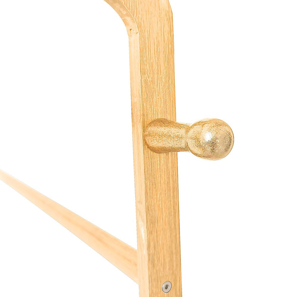 Wood 160x100cm Clothes Rack Slim Stylish Space Saving