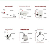 Bathroom Accessories Set 6 Piece Pack Chrome Wall Mounted Easy Fittings