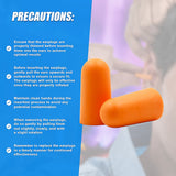 Foam Ear Plugs Disposable 200 Pairs Noise Cancelling Plane Sleep Snoring - Extra Image