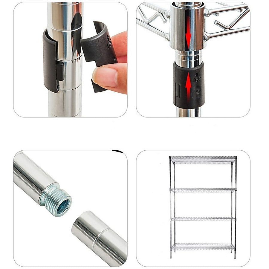 Modular Wire Storage Shelf 1200 x 450 x 1800mm Steel Shelving, image 9