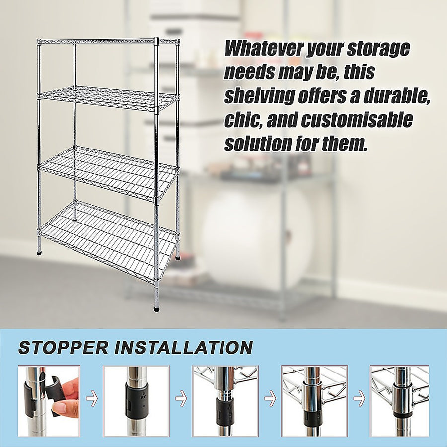 Modular Wire Storage Shelf 1200 x 450 x 1800mm Steel Shelving, image 6