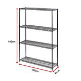 Modular Wire Storage Shelf 1200 x 450 x 1800mm Steel Shelving - Extra Image
