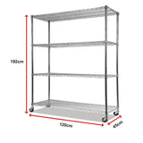 Modular Wire Storage Shelf 1200 x 450 x 1800mm Steel Shelving - Extra Image