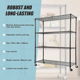 Modular Wire Storage Shelf 1200 x 450 x 1800mm Steel Shelving - Extra Image
