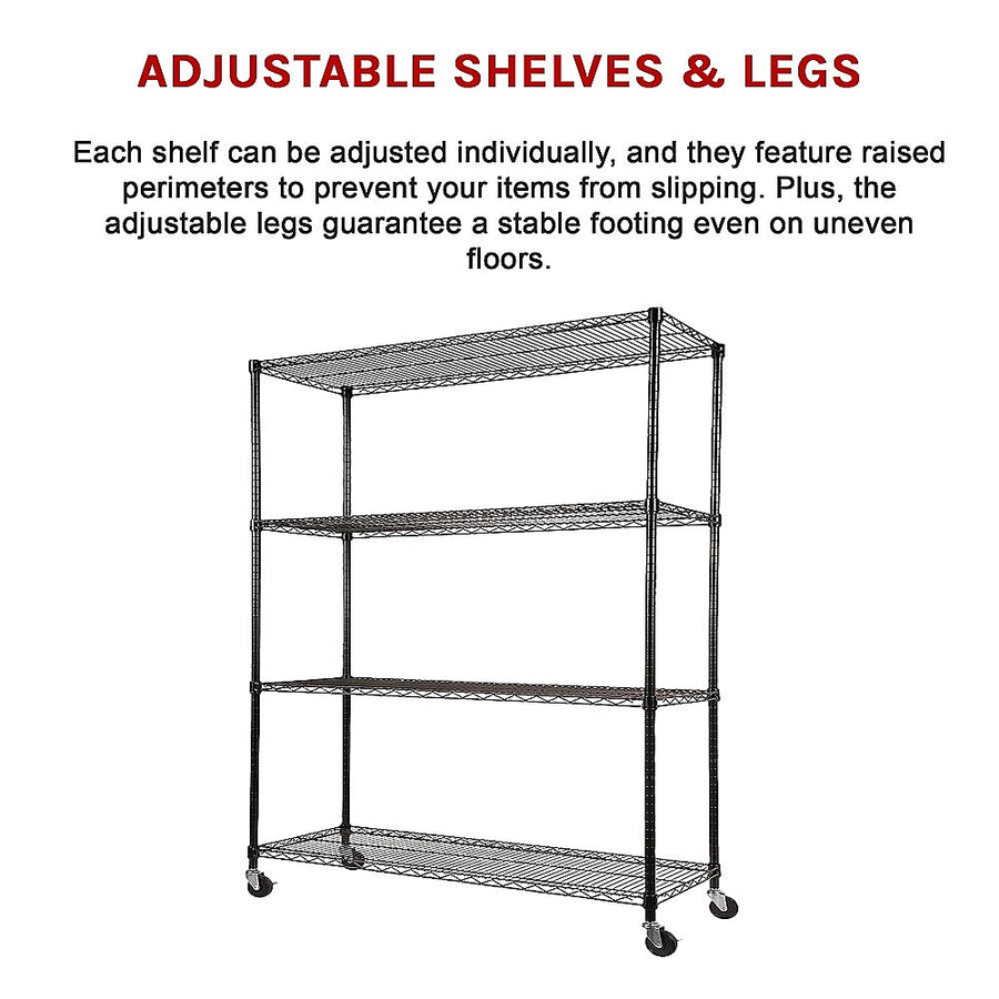 Modular Wire Storage Shelf 1200 x 450 x 1800mm Steel Shelving, image 13