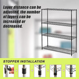 Modular Wire Storage Shelf 1500 x 600 x 1800mm Steel Shelving - Low Angle