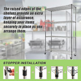Modular Wire Storage Shelf 1500 x 600 x 1800mm Steel Shelving - Low Angle