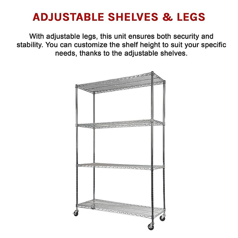 Modular Wire Storage Shelf 1500 x 600 x 1800mm Steel Shelving