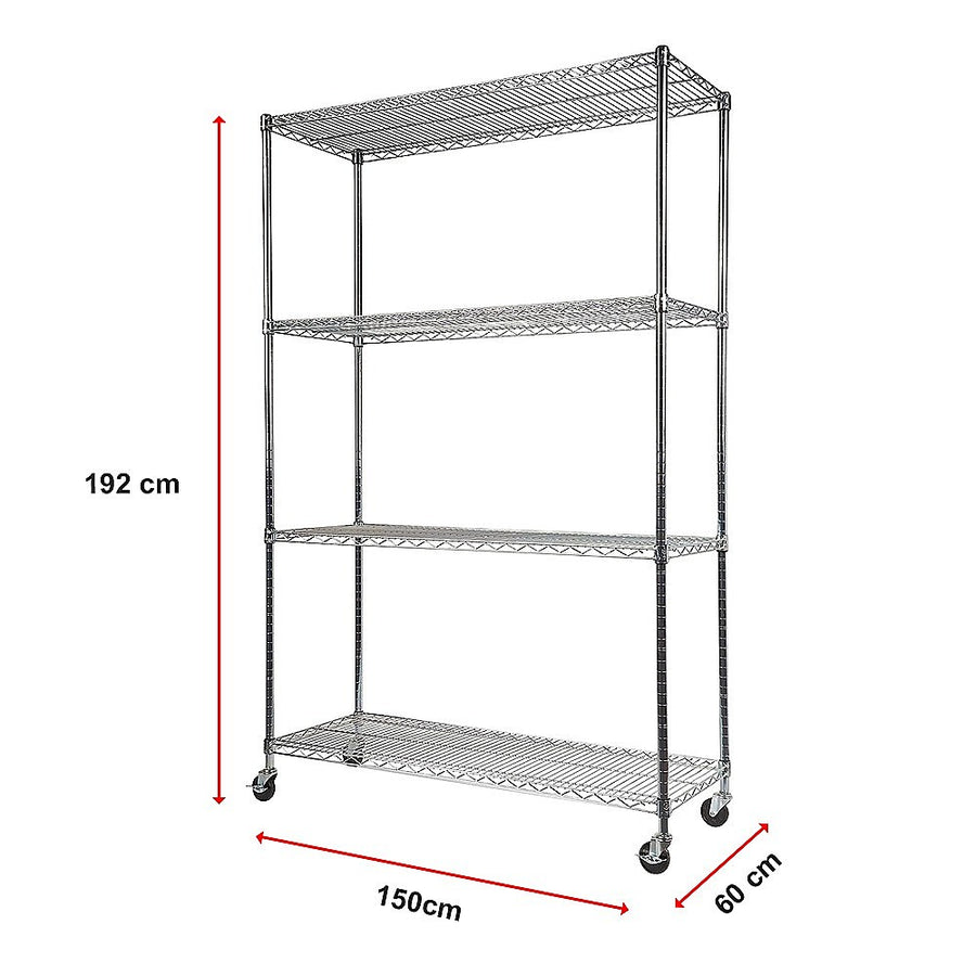 Modular Wire Storage Shelf 1500 x 600 x 1800mm Steel Shelving