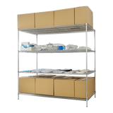 Modular Wire Storage Shelf 900 x 350 x 1800mm Steel Shelving - 45-Degree Angle